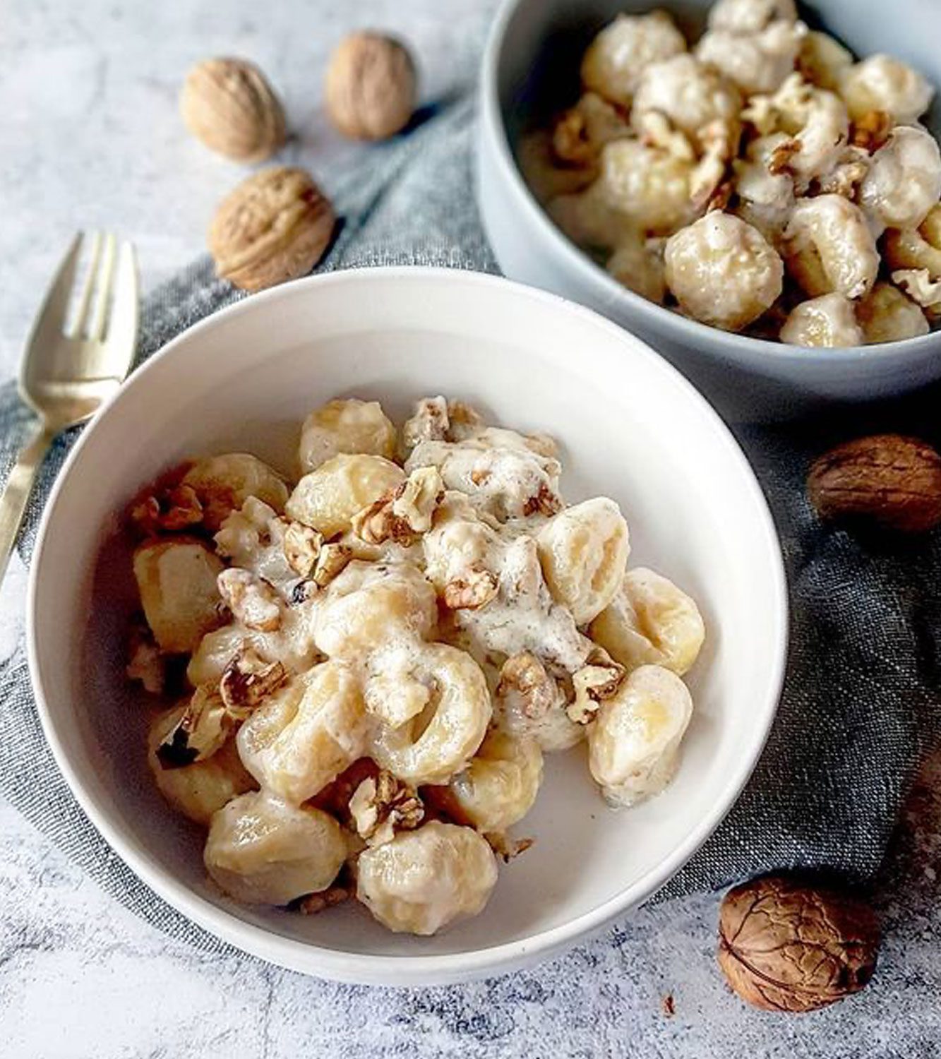 Gnocchi di patate con gorgonzola e noci